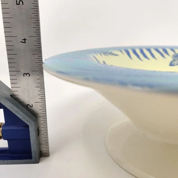 Moorland Chelsea Works Burslem Studio Pottery Stand Bowl Trinket Pin Dish Trial